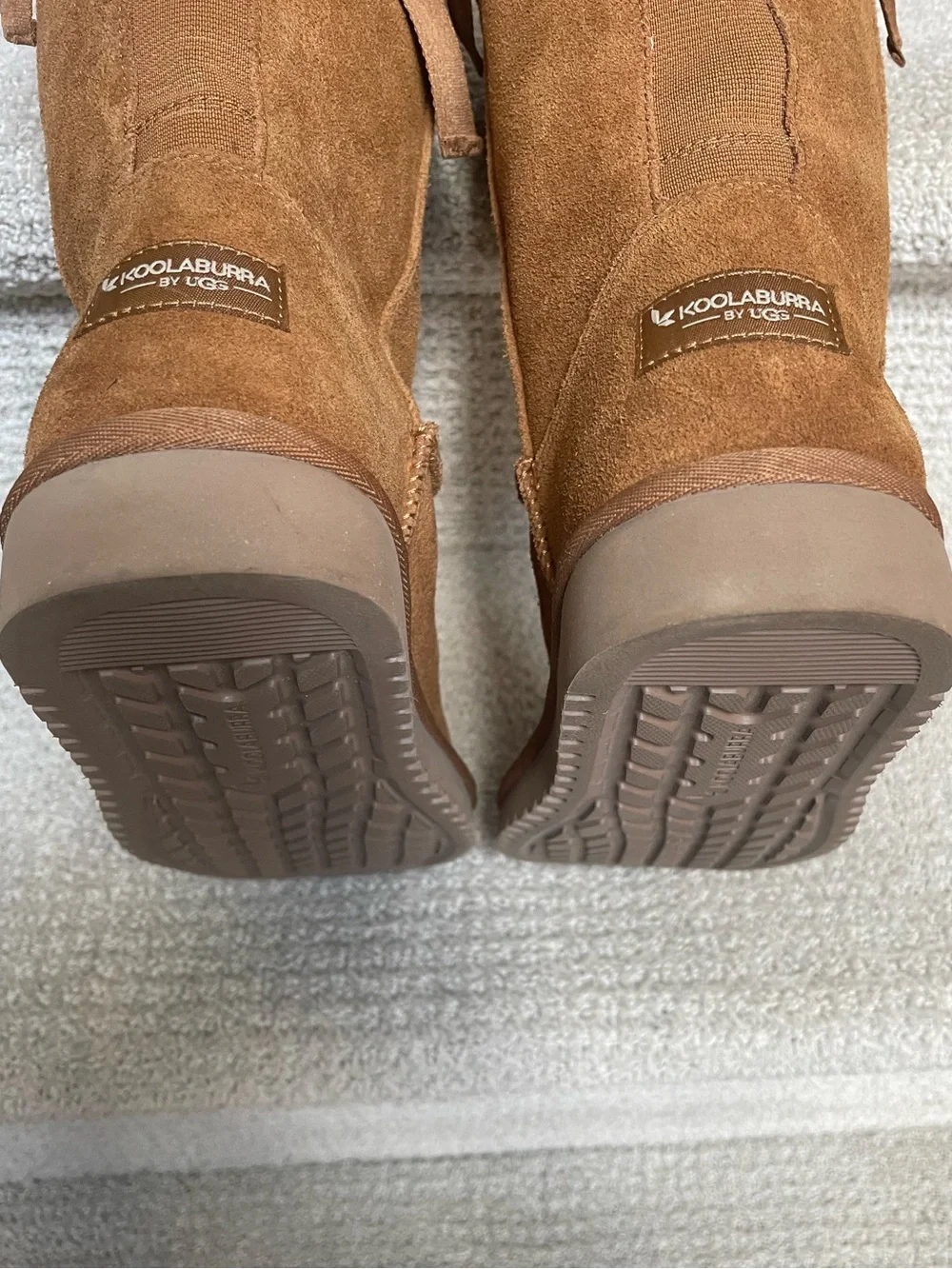 Koolaburra by UGG Womens Andrah Suede Faux Fur Boots Chestnut Size 7 Winter